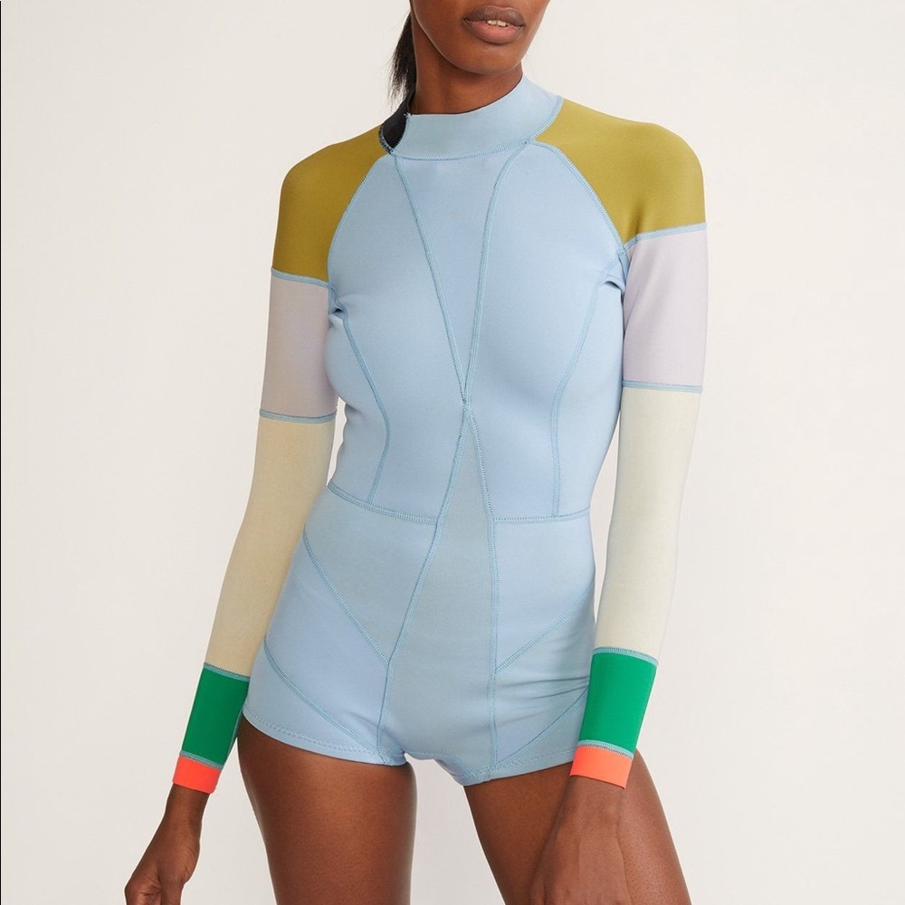 Cynthia Rowley color block spring suit / wetsuit